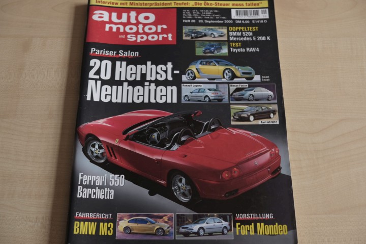 Deckblatt Auto Motor und Sport (20/2000)